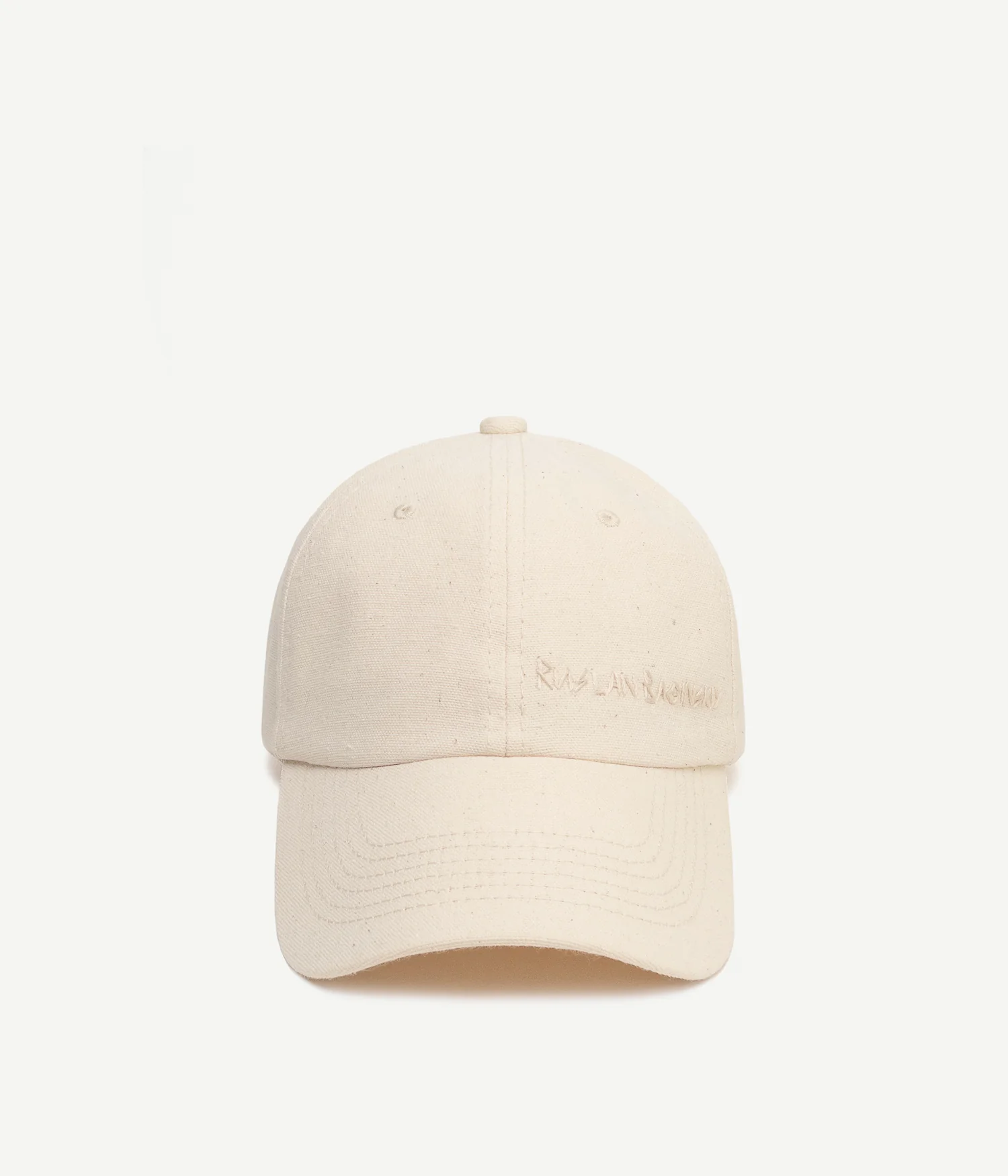 BASEBALL CAP IN BEIGE WITH EMROIDERED MONOGRAM